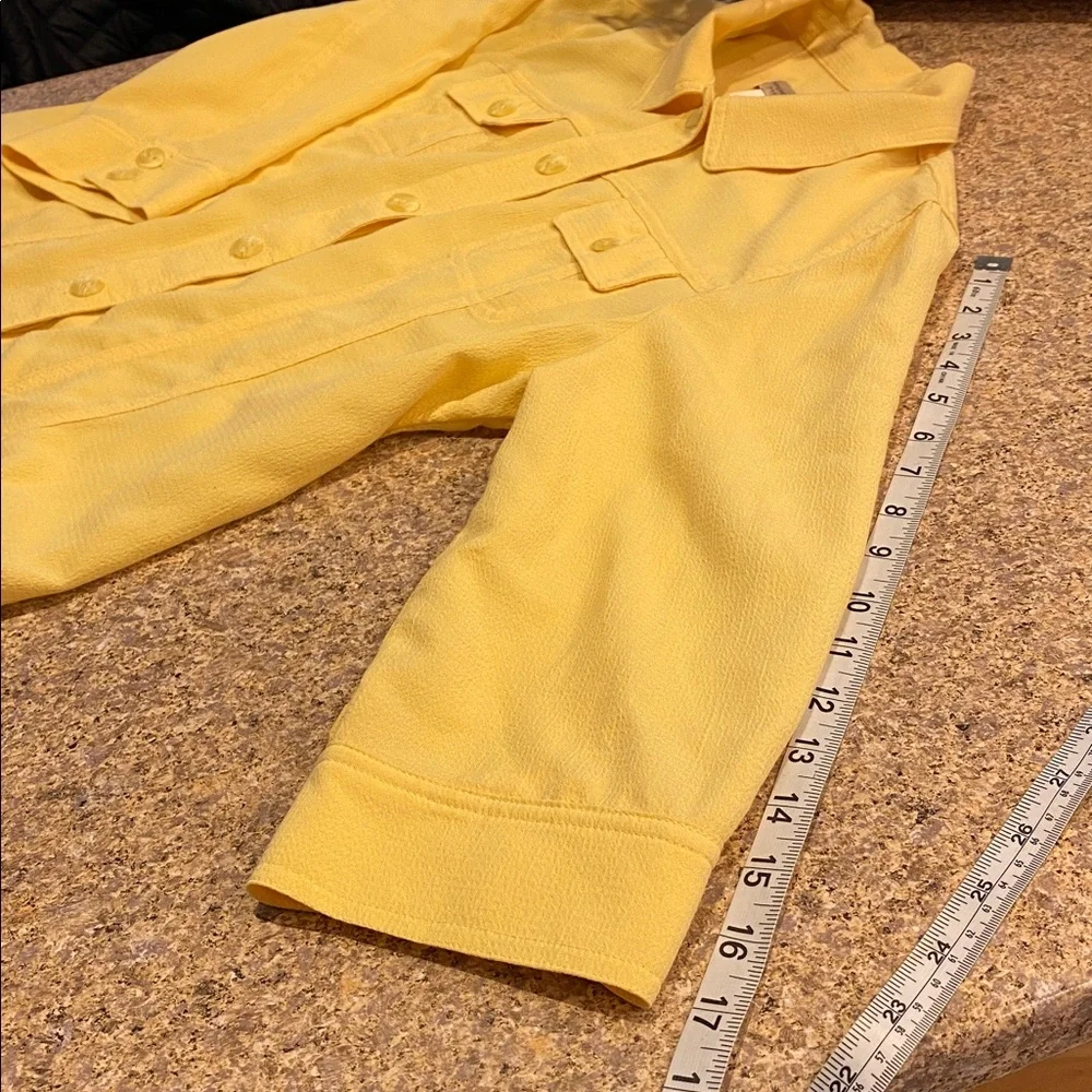 Christopher Banks Petite Large Yellow Button Top or Maybe a Lighweight Jacket - Picture 9 of 16